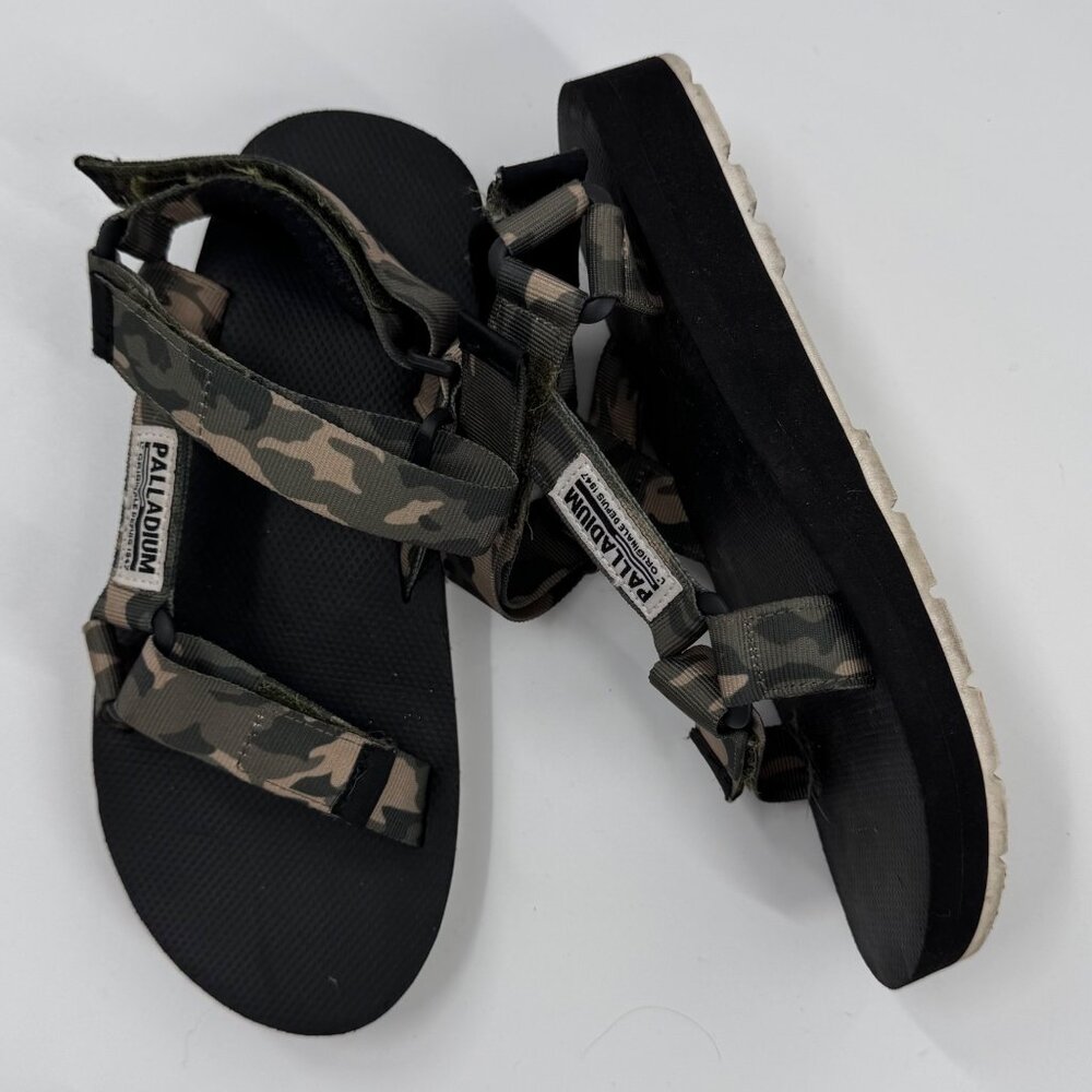 Palladium Outdoorsy Urbanity Camouflage Sandals Adjustable Straps Size W 7.5